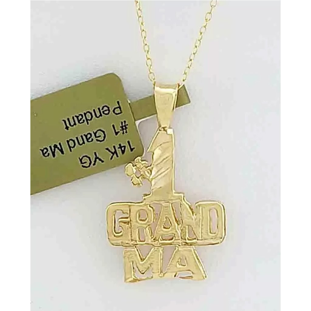 #1 Grandma Pendant 14k Yellow Gold